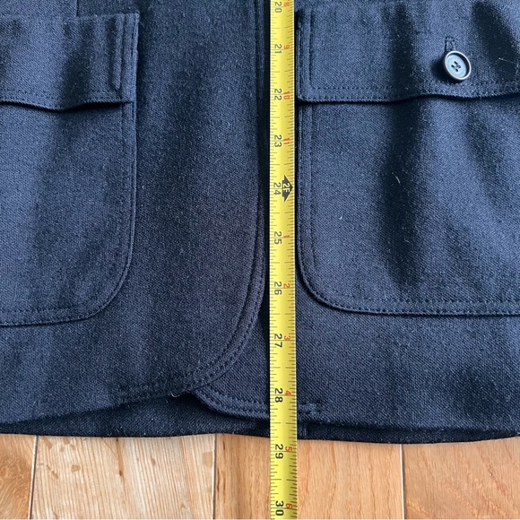 Vintage Rodier Paris Womens Black Coat Size 4 READ DEFECT - Picture 5 of 10